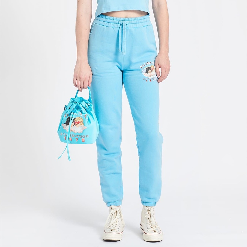 Baby blue fiorucci sweatpants